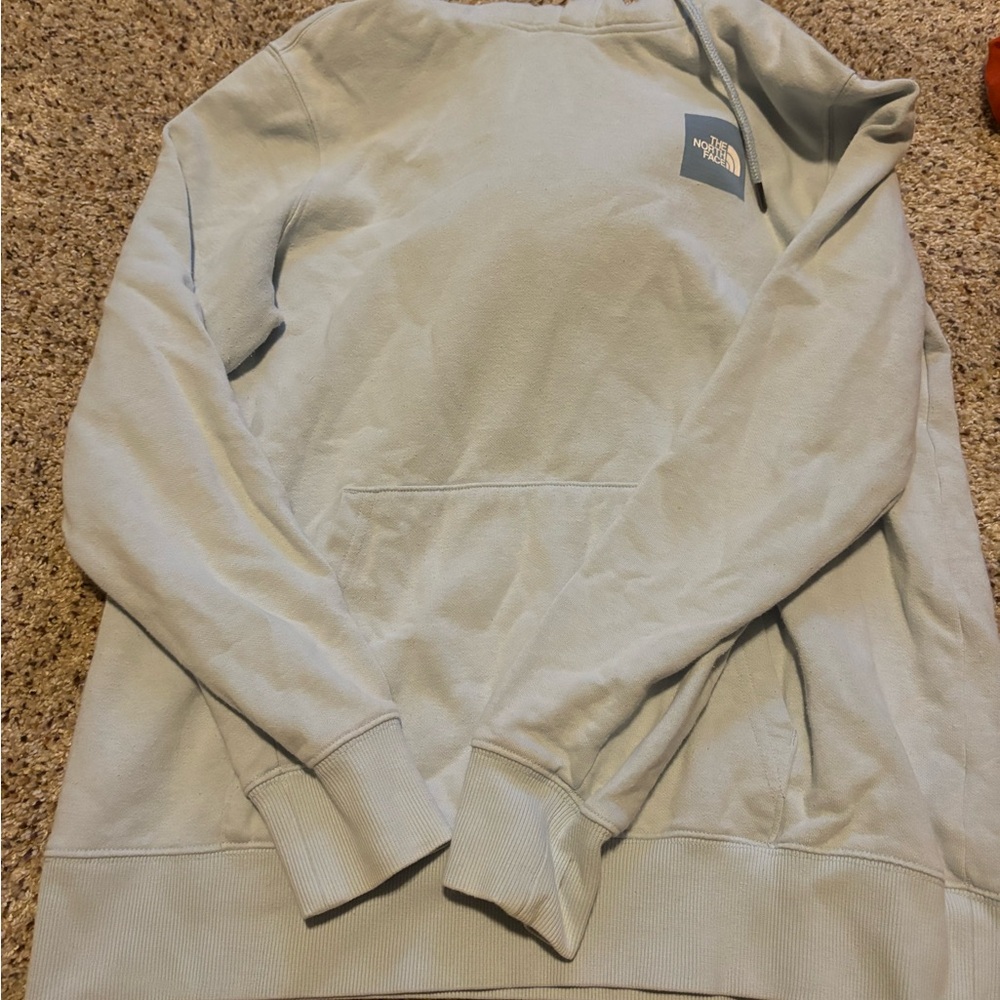 north face light blue hoodie
